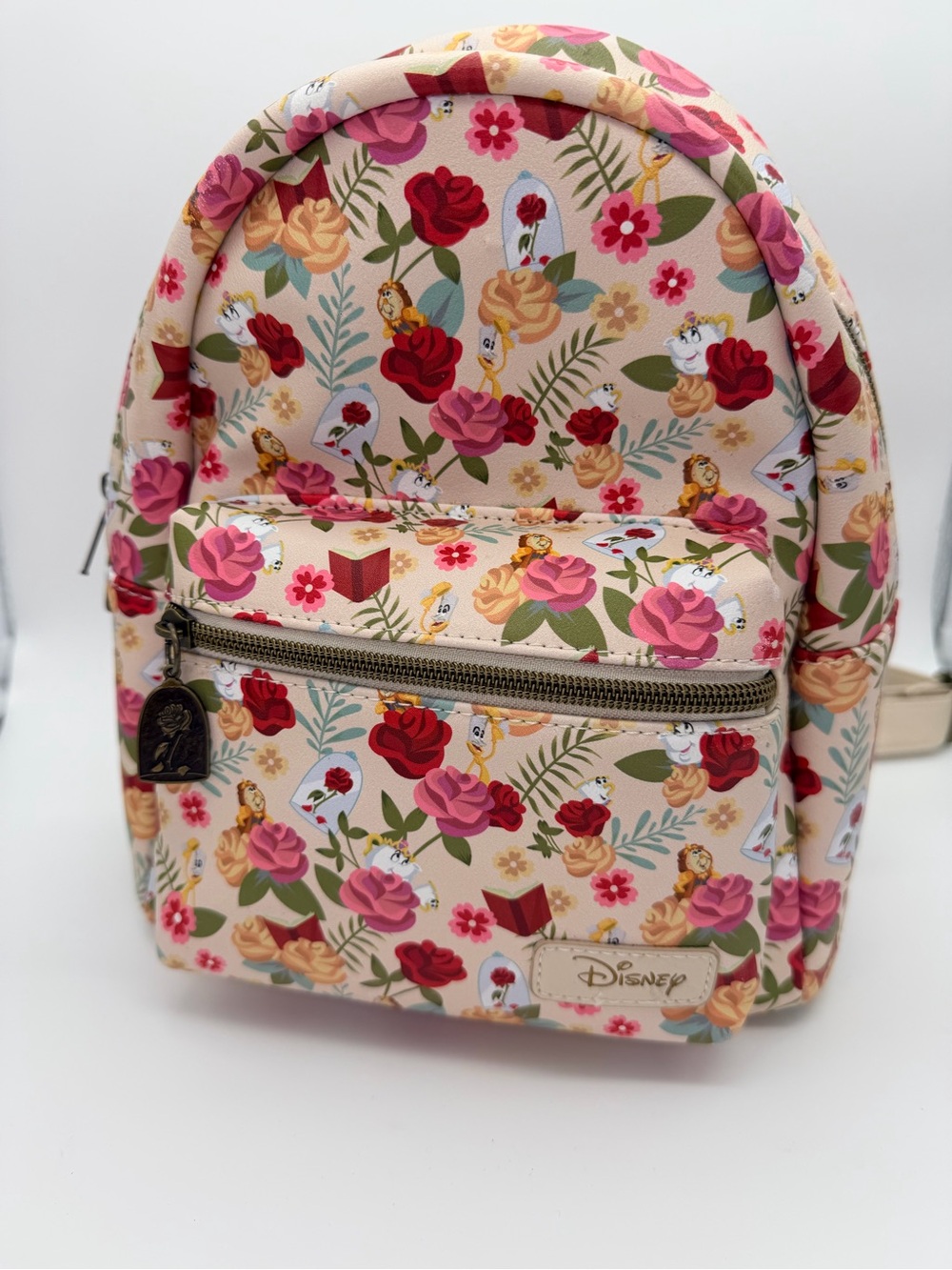 Beauty and the Beast Loungefly Mini Backpack Roses Floral